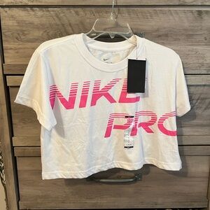 Nike White and Pink Tee